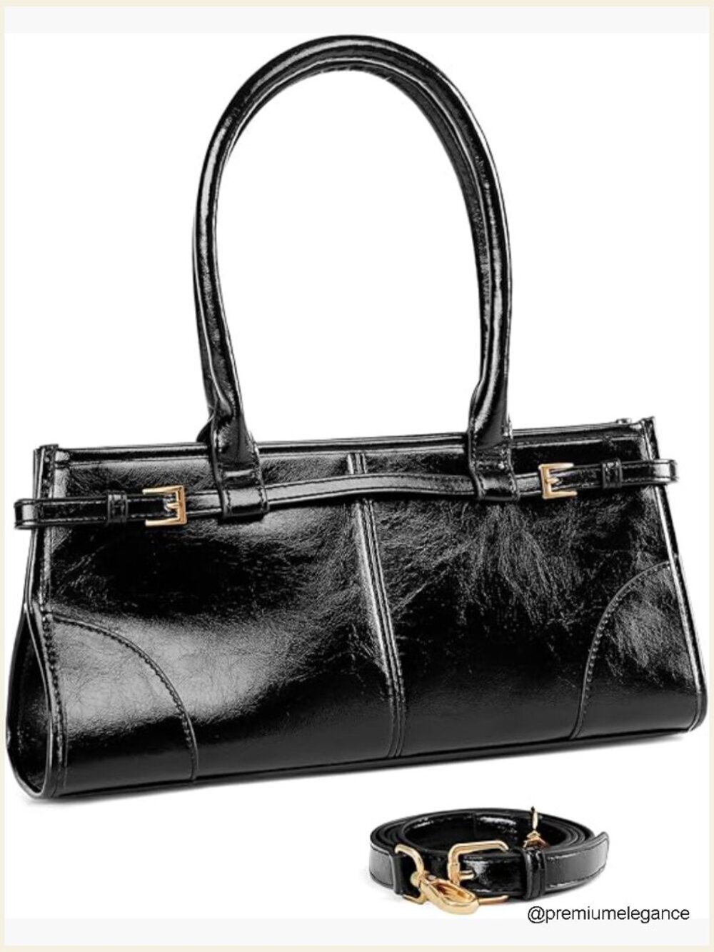 Designer Inspired Leather Shoulder Bag Top Handle Crossbody Bag